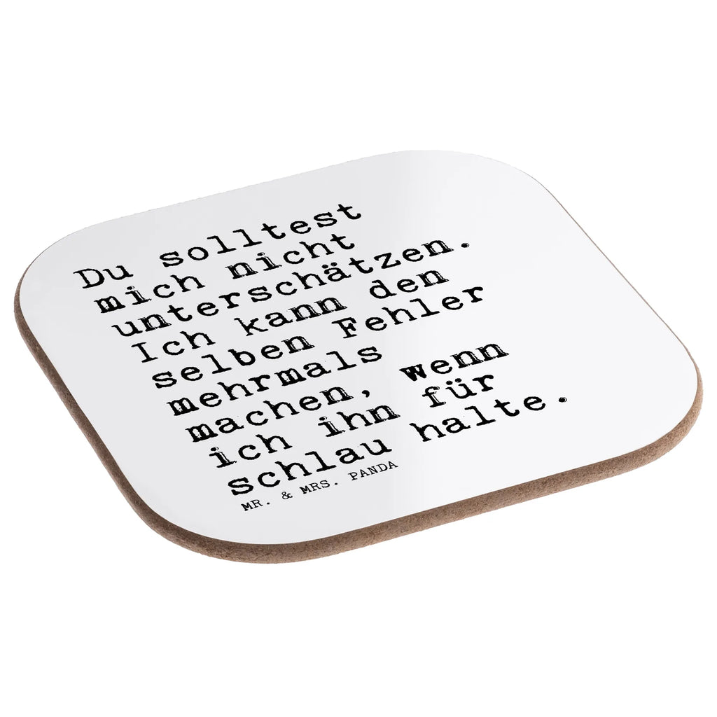Square coaster Du solltest mich nicht... breakfast, Coasters, gift, presents, party, glass coasters, gifts, saying, sayings, funny, wisdom, quotes, Sayings Proverbs Wisdom Quotes Funny Wisdom Words