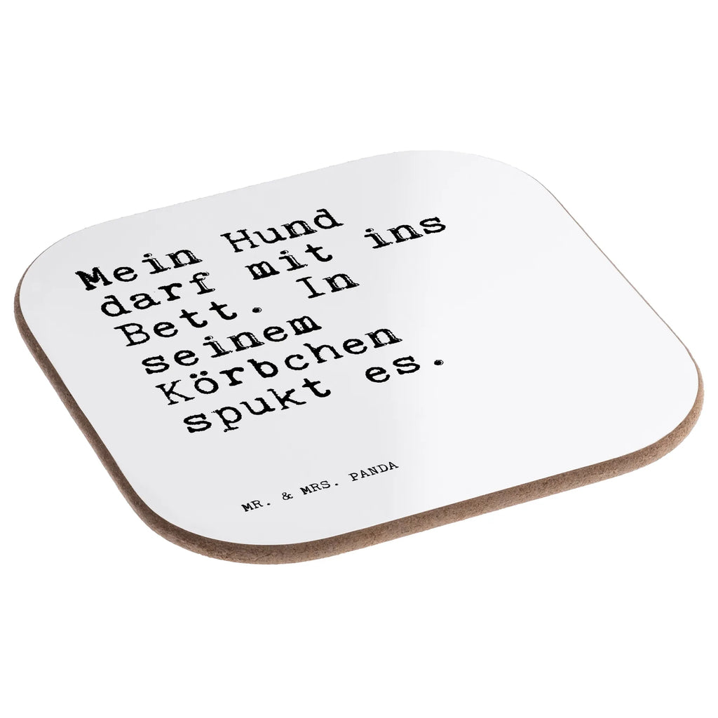 Square coaster Mein Hund darf mit... breakfast, glass coasters, gifts, Coasters, party, gift, presents, saying, sayings, funny, wisdom, quotes, Sayings Proverbs Wisdom Quotes Funny Wisdom Words