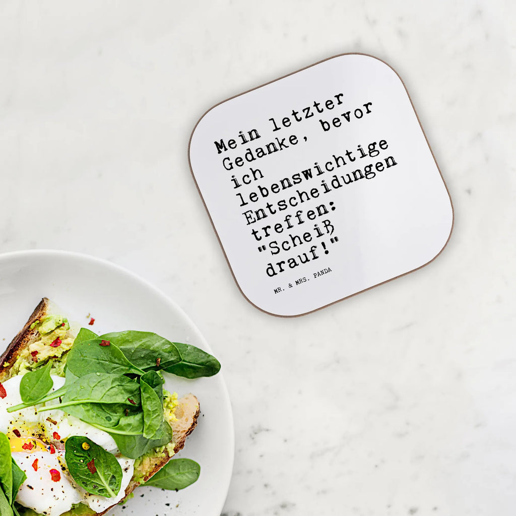 Podkładka Mein letzter Gedanke, bevor... Przysłowie, przysłowia, zabawne przysłowia, mądrości, cytaty, prezenty z przysłowiami