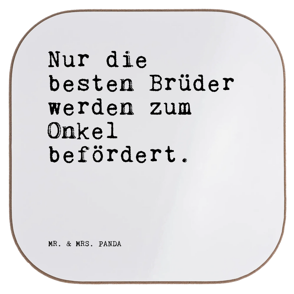 Square coaster Nur die besten Brüder... gift, party, presents, gifts, breakfast, glass coasters, Coasters, saying, sayings, funny, wisdom, quotes, Sayings Proverbs Wisdom Quotes Funny Wisdom Words