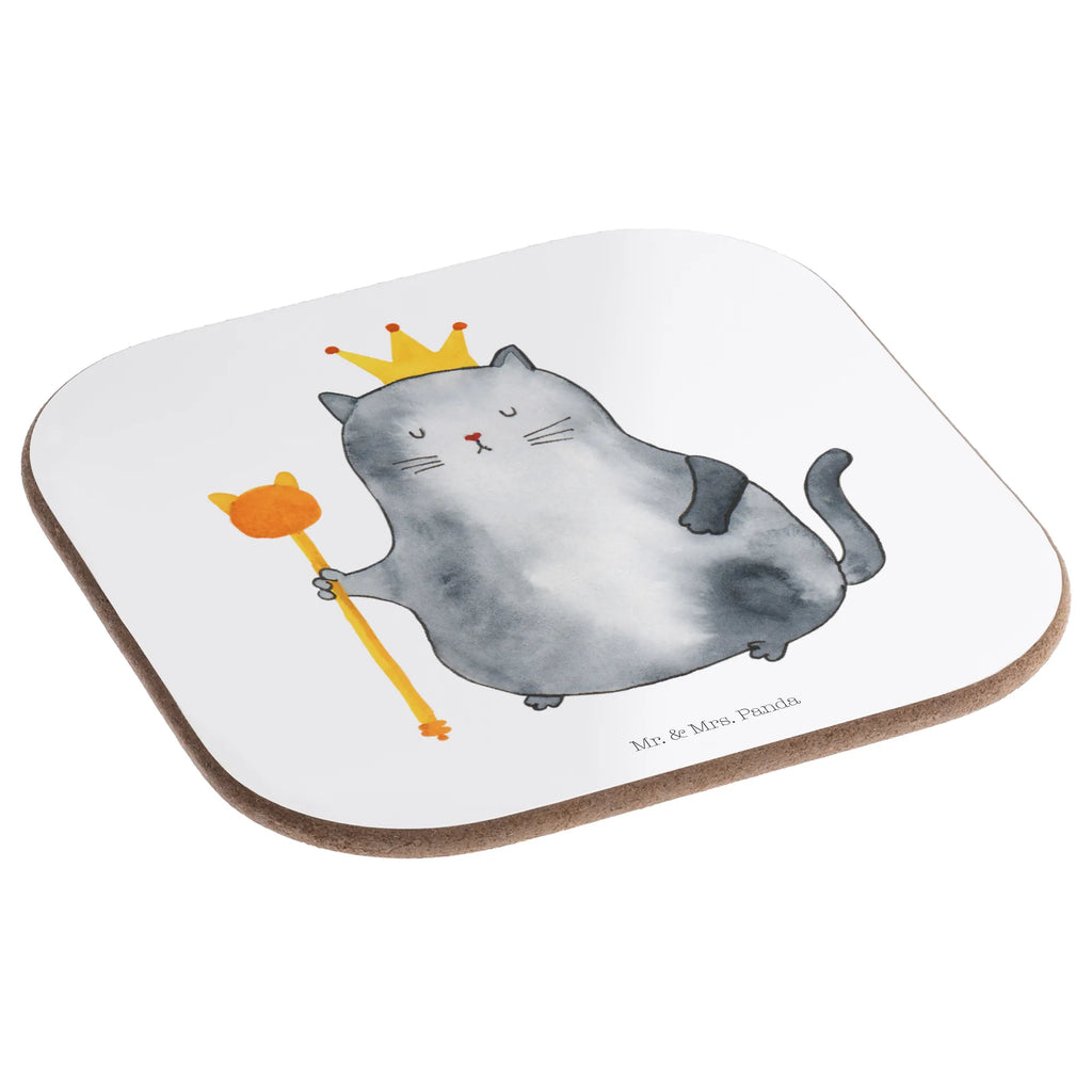 Square coaster Cat king gifts, presents, Coasters, party, gift, glass coasters, breakfast, cat, tomcat, kitty, meow, kitten, housecat, mama cat, love cats, cat image, cat fan, cat lover, cat fancier, cat decoration, gift for cat lover, cat owner, funny cats, cat sayings, cat motto, funny cat gifts, fan merchandise, cat stuff, animal lover, apartment, moving in, queen, cats, first own apartment, pet, tenement, move, king, family, pussy
