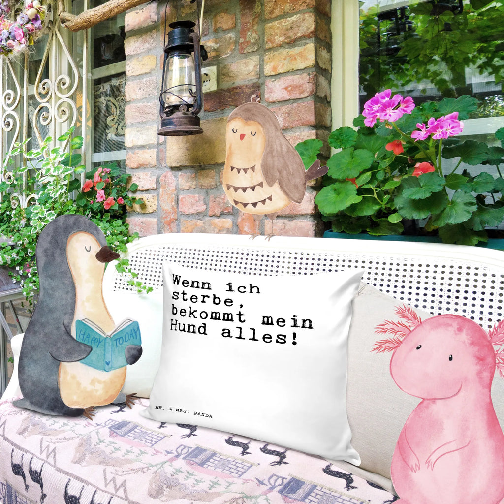 Cushion Wenn ich sterbe, bekommt... sofa, bedroom, 40 x 40, pillow case, bed, Pillow, settee, soft, pillows, cushion, 40x40, couch, fluffy, pad, saying, sayings, funny, wisdom, quotes, Sayings Proverbs Wisdom Quotes Funny Wisdom Words