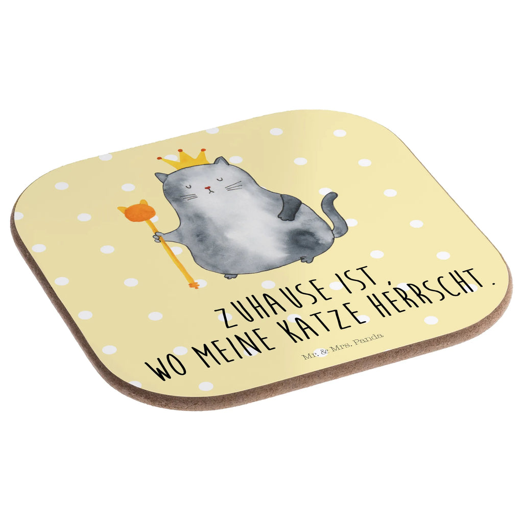 Square coaster Cat king gifts, presents, Coasters, party, gift, glass coasters, breakfast, cat, tomcat, kitty, meow, kitten, housecat, mama cat, love cats, cat image, cat fan, cat lover, cat fancier, cat decoration, gift for cat lover, cat owner, funny cats, cat sayings, cat motto, funny cat gifts, fan merchandise, cat stuff, animal lover, apartment, moving in, queen, cats, first own apartment, pet, tenement, move, king, family, pussy