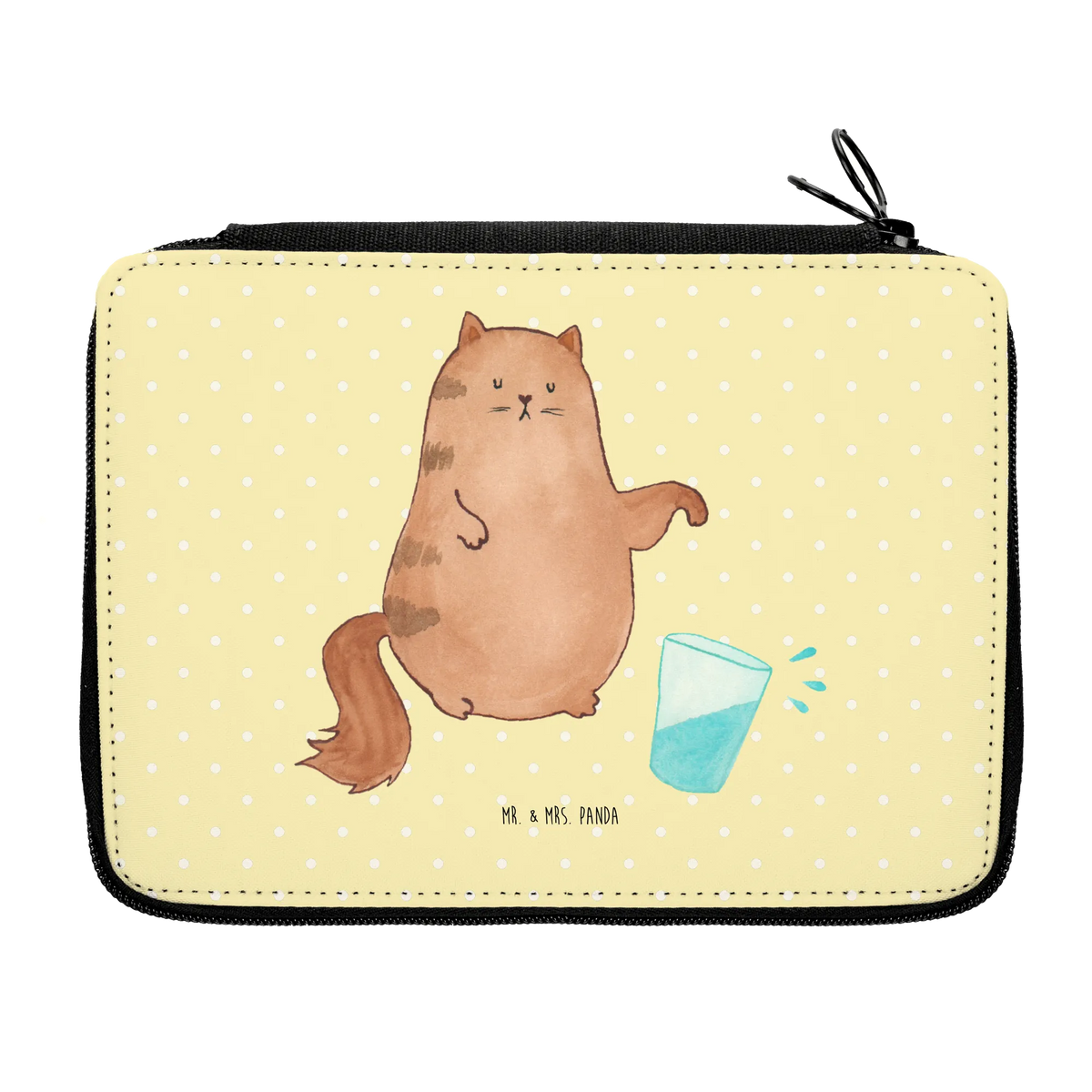 Federmappe Katze Wasserglas