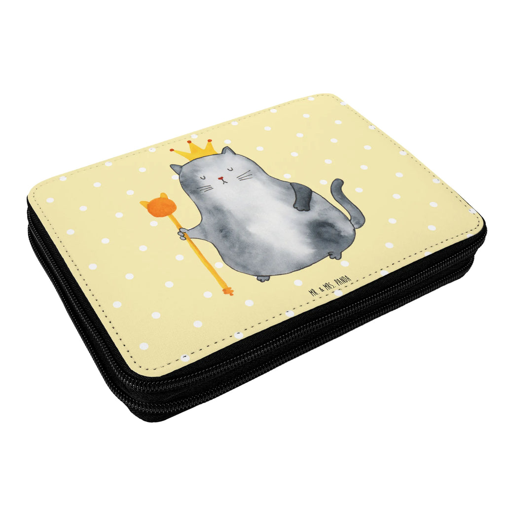 Leather folder Cat king gift, primary school, pencil case, enrolment, pupil, pencil bag, motif, pen roll, school, child, cat, tomcat, kitty, meow, kitten, housecat, mama cat, love cats, cat image, cat fan, cat lover, cat fancier, cat decoration, gift for cat lover, cat owner, funny cats, cat sayings, cat motto, funny cat gifts, fan merchandise, cat stuff, animal lover, pussy, first own apartment, pet, queen, cats, moving in, move, family, apartment, tenement, king