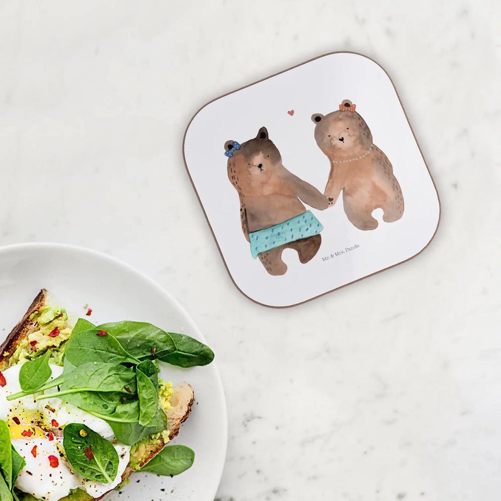 Square coaster bear Girlfriend Glasuntersetzer, Tassen Untersetzer, Untersetzer, Getränkeuntersetzer, Korkuntersetzer, Untersetzer Design, Untersetzer aus Holz, Bierdeckel, Holzuntersetzer, Untersetzer Holz, Untersetzer für Gläser, Untersetzer Gläser, Bär, Teddy, Teddybär, Bär Freundin Beste Freund Liebe Liebesbeweis Verliebt Kumpel Kumpeliene