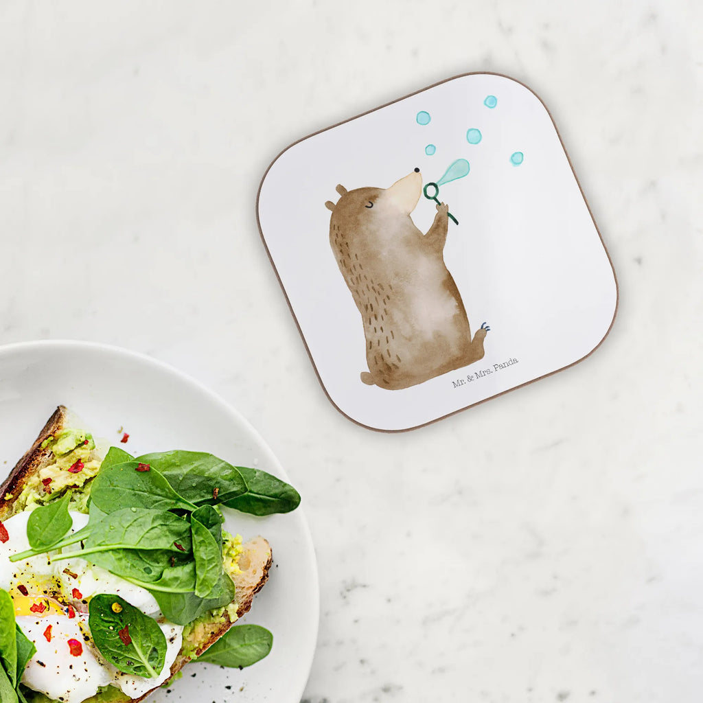 Square coaster bear soap bubbles Getränkeuntersetzer, Tassen Untersetzer, Untersetzer Design, Holzuntersetzer, Untersetzer aus Holz, Bierdeckel, Untersetzer für Gläser, Untersetzer Holz, Glasuntersetzer, Untersetzer Gläser, Untersetzer, Korkuntersetzer, Bär, Teddy, Teddybär, Seifenblasen Bär Lustig Sein Glücklich Traurig Happy