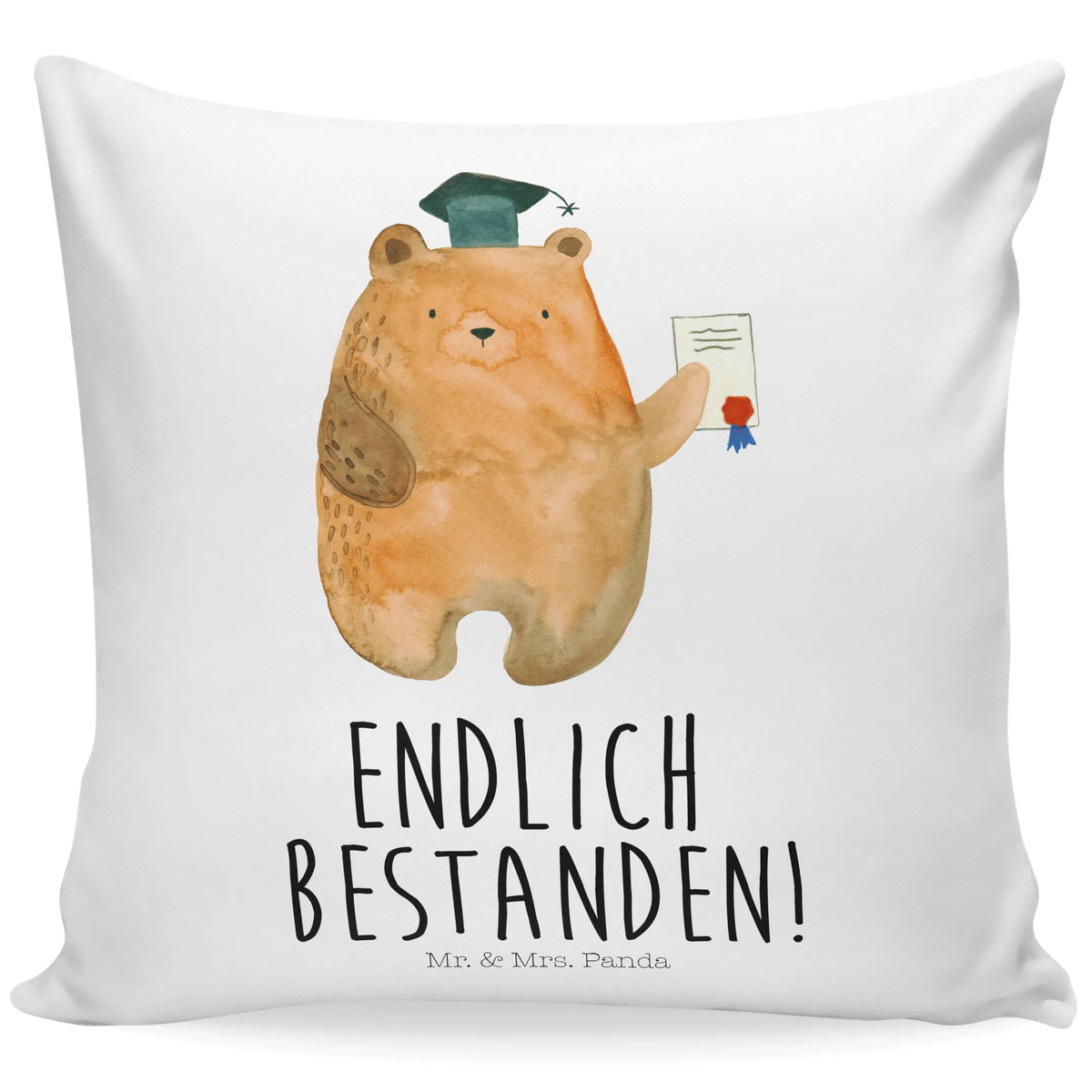 Cushion bear Test teddy bear, cuddly toy, certificate, examinations, examination passed, diploma, degree