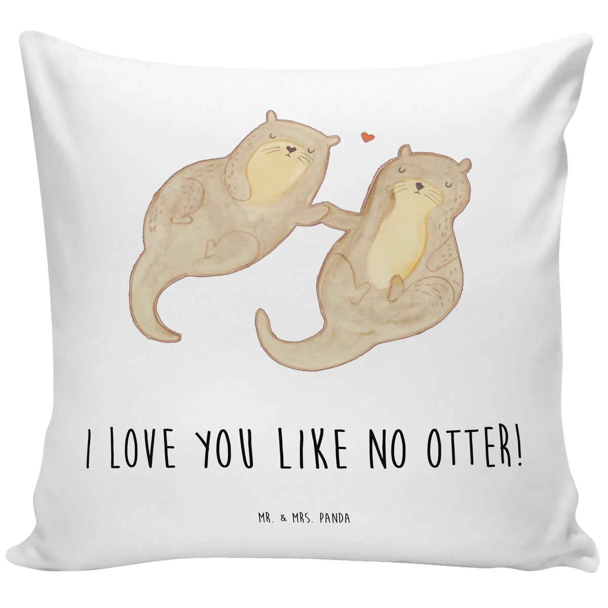 Cushion otter holding hands animal lover, marten, sea otter, European otter, water mammal, aquatic animal, baby otter, predator, water, otter gifts, gift ideas for animal lovers, animal, mammal, water animal, gifts for people in love, Otter Sea Otter Lake Otter