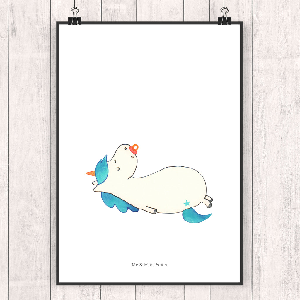 Plakat Jednorożec smoczek Jednorożec, jednorożce, dekoracje jednorożca, jednorożec