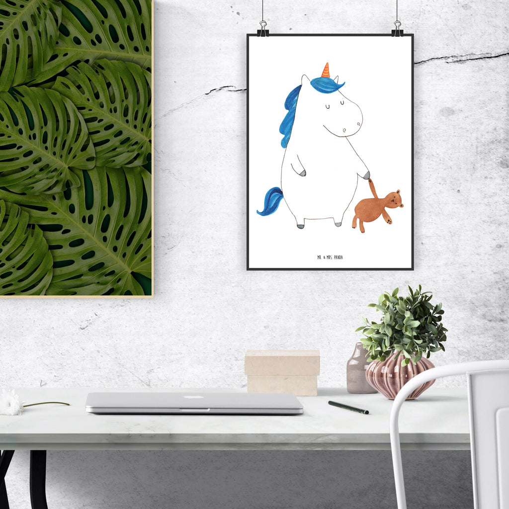 Plakat Jednorożec Miś wanddeko, Plakat, Poster, Designposter, Mr. & Mrs. Panda Poster, wanddruck, Wandbild, Deko Bild, drucke, Wanddekoration, Wandposter, Posterdruck, wandkunst, Bild, Kunstdruck, kunst für die wand, kunstdruck poster, Bild für Wand, grafikposter, Wandschmuck, Wanddeko Bild, kunstposter, Einhorn Deko, Einhörner, Einhorn, Unicorn, Single, Bett, schlafen, Freundin, Singleleben, Träumen, Gute Nacht