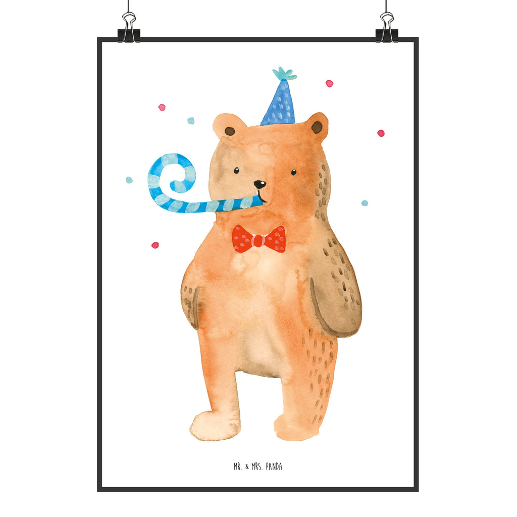 Plakat Niedźwiedź urodziny Posterdruck, Mr. & Mrs. Panda Poster, Designposter, Bild, grafikposter, Plakat, drucke, Wanddeko Bild, Poster, kunstdruck poster, Wandposter, Deko Bild, Kunstdruck, Wandschmuck, kunst für die wand, Wandbild, wandkunst, kunstposter, wanddruck, Bild für Wand, wanddeko, Wanddekoration, Teddybär, Bär, Teddy, Glückwunsch, Happy Birthday, Alles Gute, Geburtstag