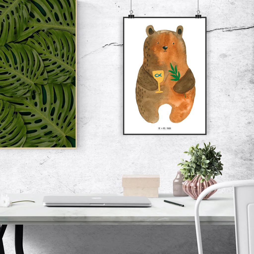 Plakat niedźwiedź Bierzmowanie Plakat, Bild für Wand, wanddeko, Wanddeko Bild, kunstdruck poster, Wandbild, Poster, Wandschmuck, Mr. & Mrs. Panda Poster, drucke, Posterdruck, Wandposter, wanddruck, kunst für die wand, Bild, grafikposter, kunstposter, Deko Bild, Wanddekoration, wandkunst, Kunstdruck, Designposter, Teddybär, Bär, Teddy, Gottesdienst, Konfirmation, Kirche, Evangelisch