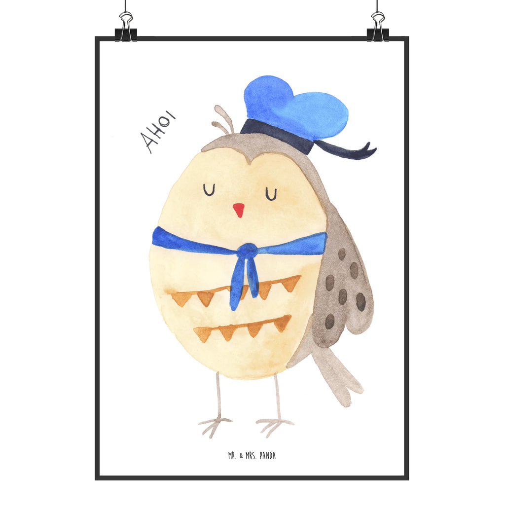 Plakat sowa Marynarz Wanddeko Bild, Wandschmuck, wanddeko, Poster, Bild für Wand, wandkunst, grafikposter, Wandbild, Posterdruck, kunstposter, Wanddekoration, Wandposter, Designposter, Deko Bild, Plakat, kunst für die wand, Mr. & Mrs. Panda Poster, wanddruck, Kunstdruck, kunstdruck poster, drucke, Bild, Eule, Freundin, Seefahrer, Owl, Matrose, Heimathafen, Ehe, Wortspiel Lustig, Eule Spruch, Hochzeitstag Geschenk, Eule Deko