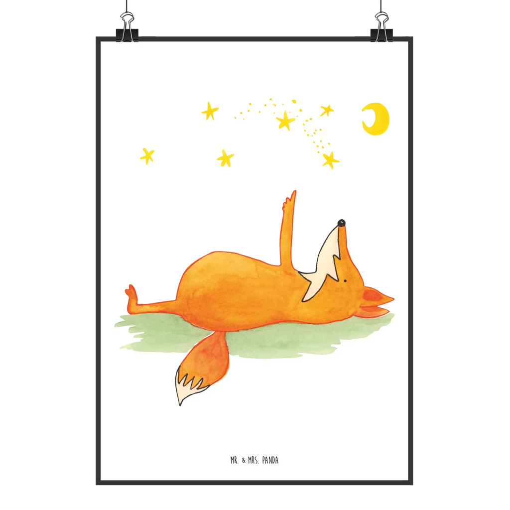 Plakat lis Gwiazdy Wanddekoration, Kunstdruck, Wandposter, Bild, Wanddeko, Küchenposter, Wanddeko Bild, Designposter, Raumdekoration, Poster, Posterdruck, Mr. & Mrs. Panda Poster, Kinderposter, Handgemaltes Poster, Fuchs, Romantik, Füchse, Spruch positiv, Always Look on the Bright Side of Life, tröstende Worte, Spruch schön