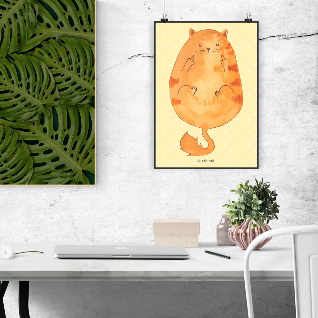 Poster Katze Mittelfinger Wanddekoration, Designposter, Handgemaltes Poster, Poster, Kunstdruck, Küchenposter, Raumdekoration, Posterdruck, Kinderposter, Wanddeko, Bild, Mr. & Mrs. Panda Poster, Wanddeko Bild, Wandposter, Katze, Katzenmotiv, Katzenfan, Katzendeko, Katzenfreund, Katzenliebhaber, Katzenprodukte, Katzenartikel, Katzenaccessoires, Katzensouvenirs, Katzenliebhaberprodukte, Katzenmotive, Cat, Cats, Mietze, Kater, Katzen