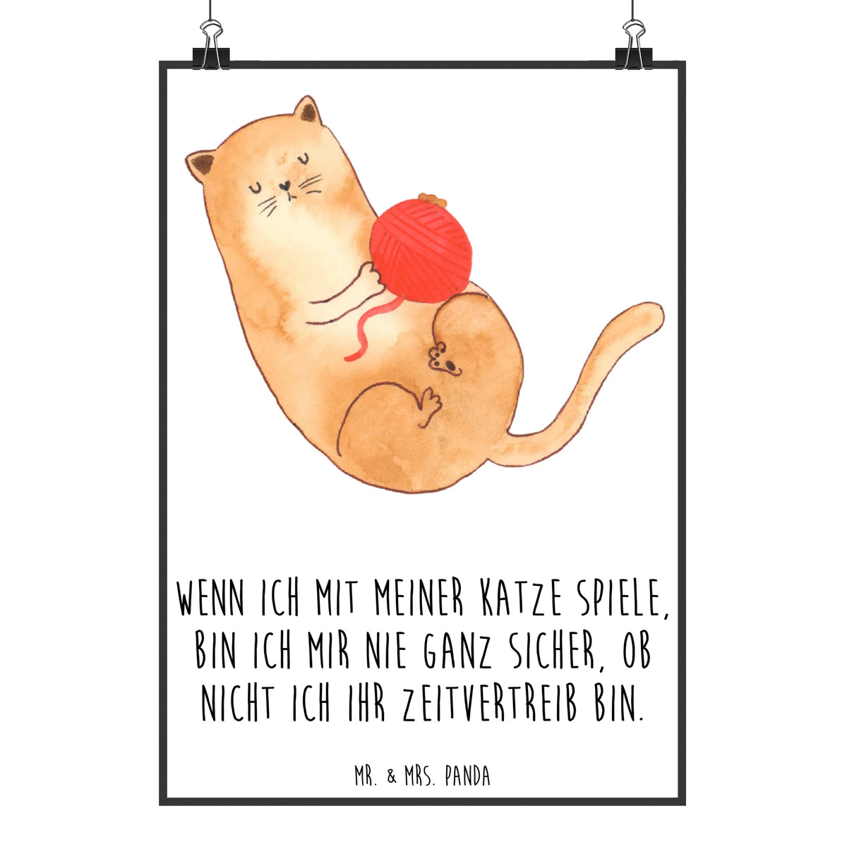Poster Katze Spielzeit