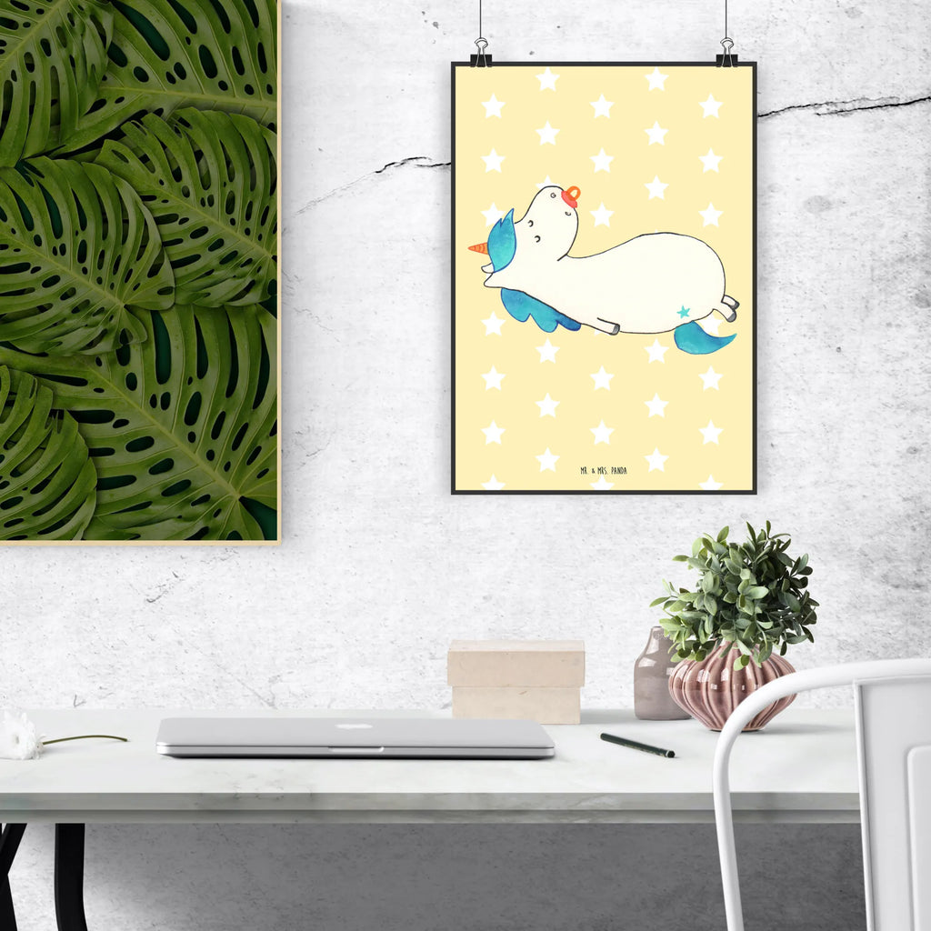 Plakat Jednorożec smoczek Jednorożec, jednorożce, dekoracje jednorożca, jednorożec