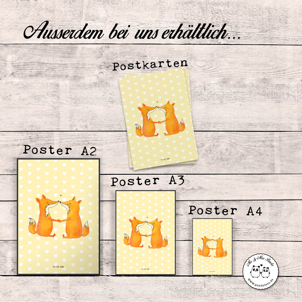 Poster Füchse Liebe Bild für Wand, wandkunst, Wandbild, Wandposter, Wanddekoration, Wanddeko Bild, kunstposter, kunstdruck poster, wanddeko, Kunstdruck, Poster, Posterdruck, Deko Bild, Bild, drucke, Designposter, Mr. & Mrs. Panda Poster, kunst für die wand, Wandschmuck, wanddruck, Plakat, grafikposter, Fuchs, Freundin, Ehemann, Füchse, Partner, Verlobte, Ehe, Ehefrau, Fox, Liebesbeweis, Liebespaar, Freund, Liebe, Paar