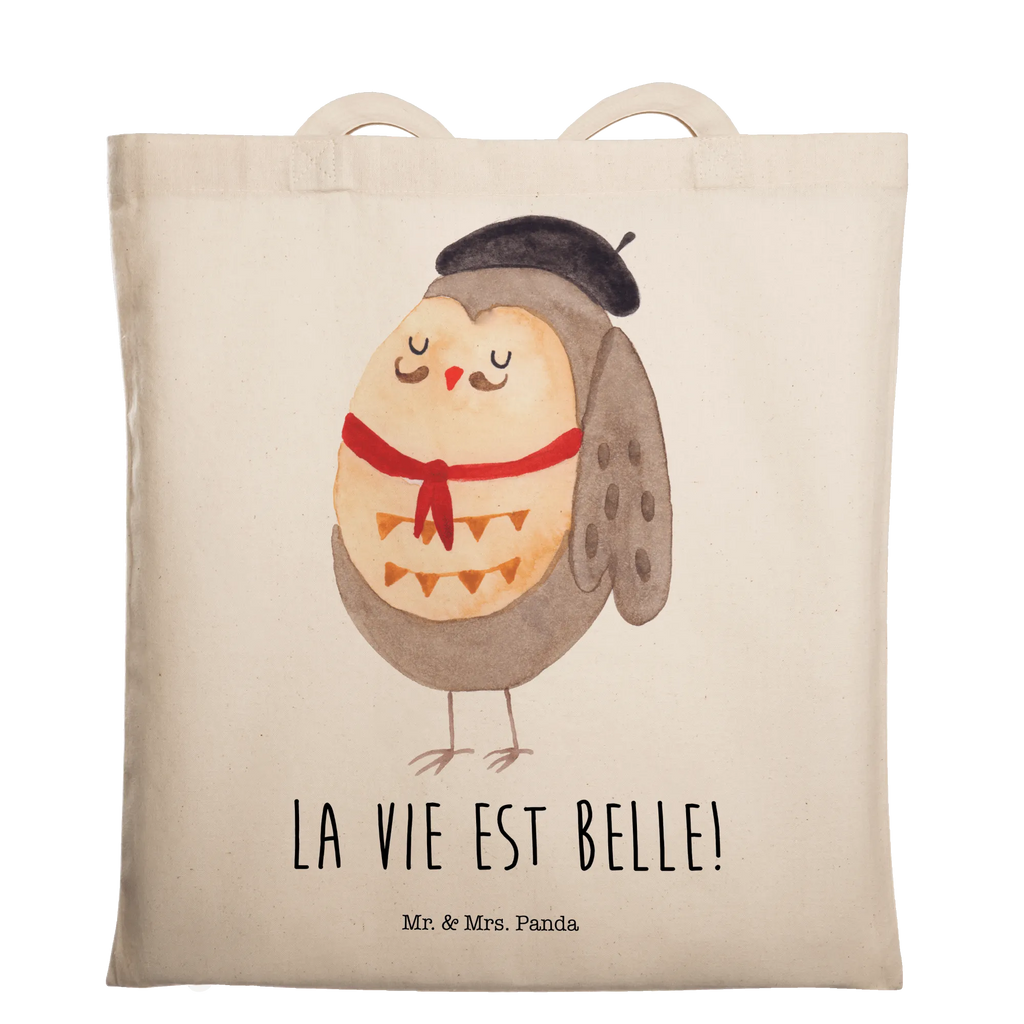 Torba sowa Francja Beuteltasche, Beutel, Einkaufstasche, Jutebeutel, Stoffbeutel, Tasche, Shopper, Umhängetasche, Strandtasche, Schultertasche, Stofftasche, Tragetasche, Badetasche, Jutetasche, Einkaufstüte, Laptoptasche, Eule, Eulen, Eule Deko, Owl, hibou, La vie est belle, das Leben ist schön, Spruch schön, Spruch Französisch, Frankreich