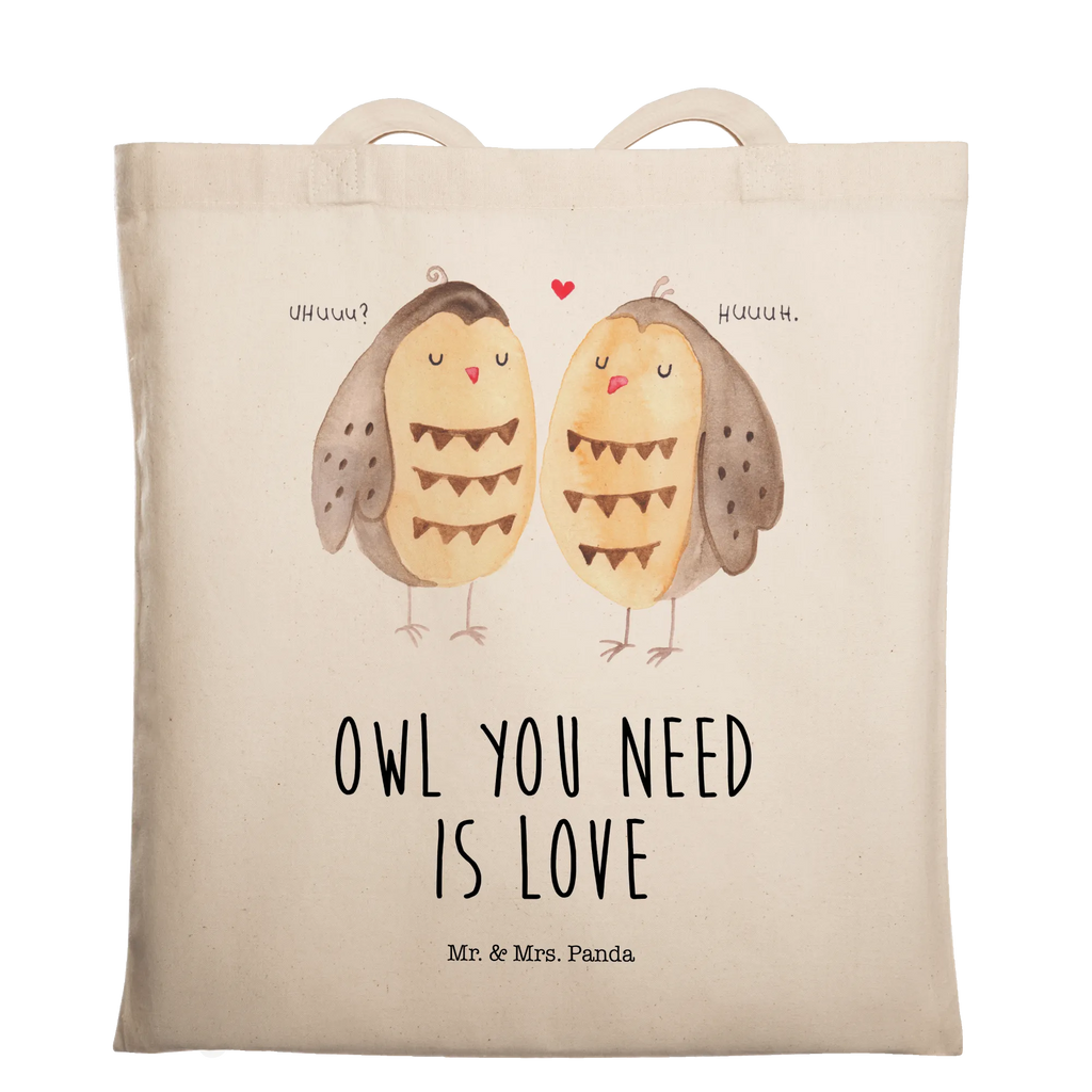 Torba sowy miłość Stofftasche, Tasche, Einkaufstüte, Umhängetasche, Strandtasche, Stoffbeutel, Jutebeutel, Beutel, Tragetasche, Laptoptasche, Beuteltasche, Einkaufstasche, Shopper, Schultertasche, Badetasche, Jutetasche, Eule, Wortspiel lustig, Liebe, Owl, Liebe Spruch, Eule Deko, Hochzeit Spruch, All you need is love, Freundin Geschenk, Freund