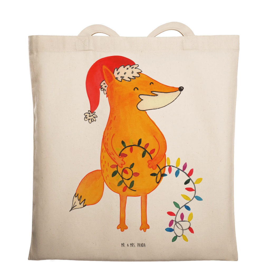 Tote bag Fox Christmas shopper, bag, shoulder bag, cotton bag, pouch, Carrier bag, jute bag, shopping bag, cloth bag, Winter, Christmas, Christmas time, snow, Christmas Eve, Foxes, Santa Claus, Saying beautiful, Fox, Gift Christmas