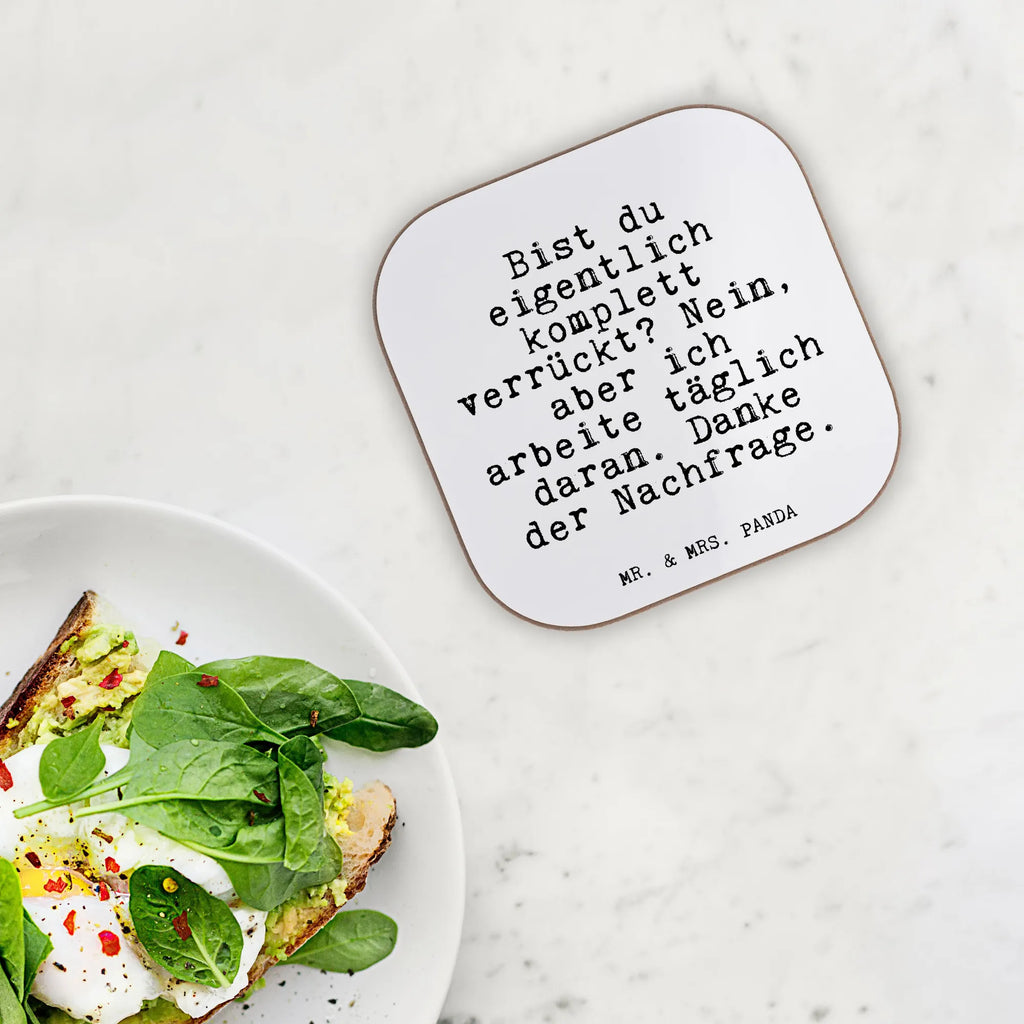 Quadratische Untersetzer Fun Talk Bist du eigentlich komplett verrückt? Nein, aber ich arbeite täglich daran. Danke der Nachfrage. Korkuntersetzer, Bierdeckel, Untersetzer Design, Untersetzer Gläser, Tassen Untersetzer, Untersetzer für Gläser, Untersetzer aus Holz, Holzuntersetzer, Untersetzer, Glasuntersetzer, Getränkeuntersetzer, Untersetzer Holz, Spruch, Sprüche, lustige Sprüche, Weisheiten, Zitate, Spruch Geschenke, Glizer Spruch Sprüche Weisheiten Zitate Lustig Weisheit Worte
