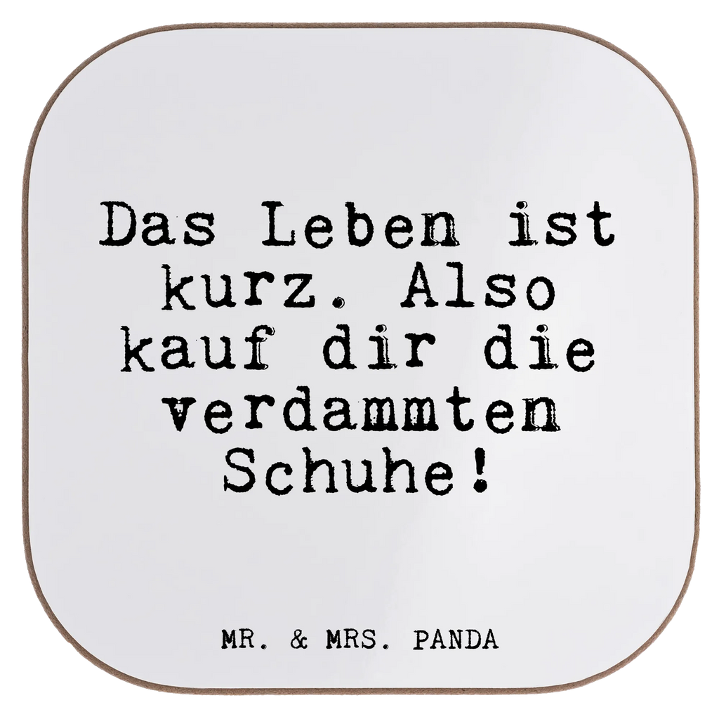 Square coaster Das Leben ist kurz.... party, Coasters, gift, gifts, glass coasters, breakfast, presents, saying, sayings, funny, wisdom, quotes, Glizzer Spell Proverbs Wisdom Quotes Funny Wisdom Words