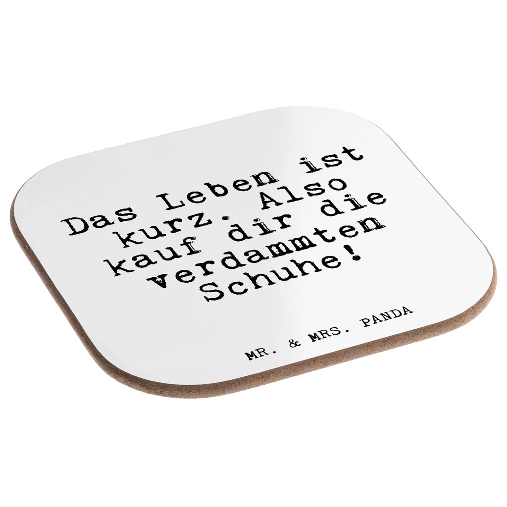 Square coaster Das Leben ist kurz.... party, Coasters, gift, gifts, glass coasters, breakfast, presents, saying, sayings, funny, wisdom, quotes, Glizzer Spell Proverbs Wisdom Quotes Funny Wisdom Words