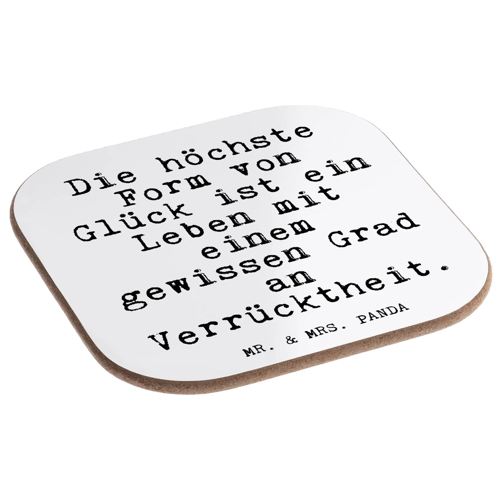 Square coaster Die höchste Form von... presents, glass coasters, Coasters, gifts, gift, party, breakfast, saying, sayings, funny, wisdom, quotes, Glizzer Spell Proverbs Wisdom Quotes Funny Wisdom Words