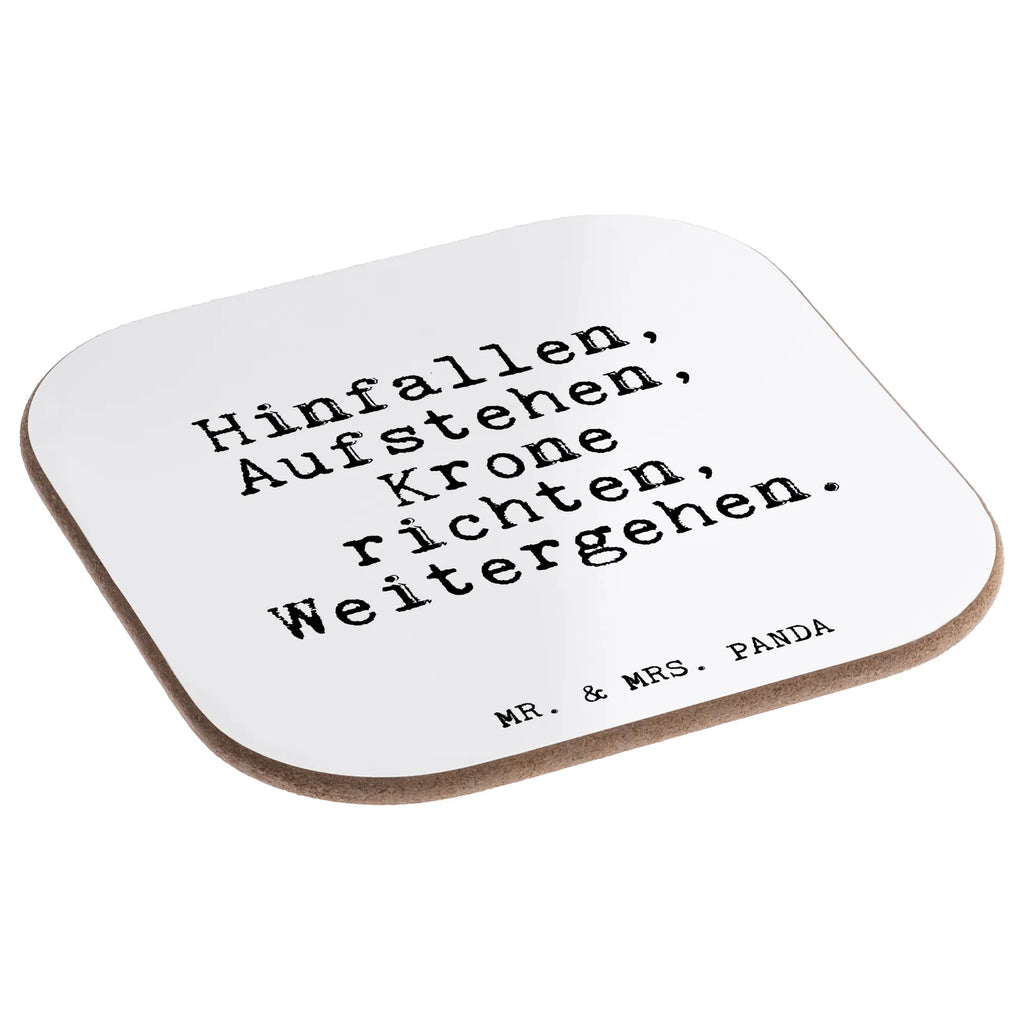 Podkładka Hinfallen, Aufstehen, Krone richten,... Przysłowie, przysłowia, zabawne przysłowia, mądrości, cytaty, prezenty z przysłowiami