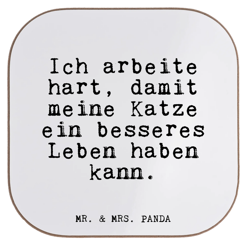 Square coaster Ich arbeite hart, damit... Coasters, presents, gifts, glass coasters, breakfast, gift, party, saying, sayings, funny, wisdom, quotes, Glizzer Spell Proverbs Wisdom Quotes Funny Wisdom Words