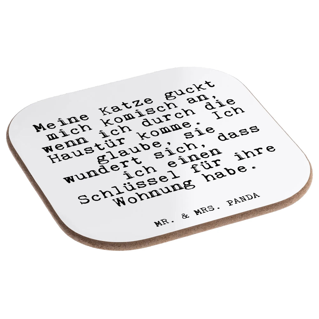 Podkładka Meine Katze guckt mich... Przysłowie, przysłowia, zabawne przysłowia, mądrości, cytaty, prezenty z przysłowiami