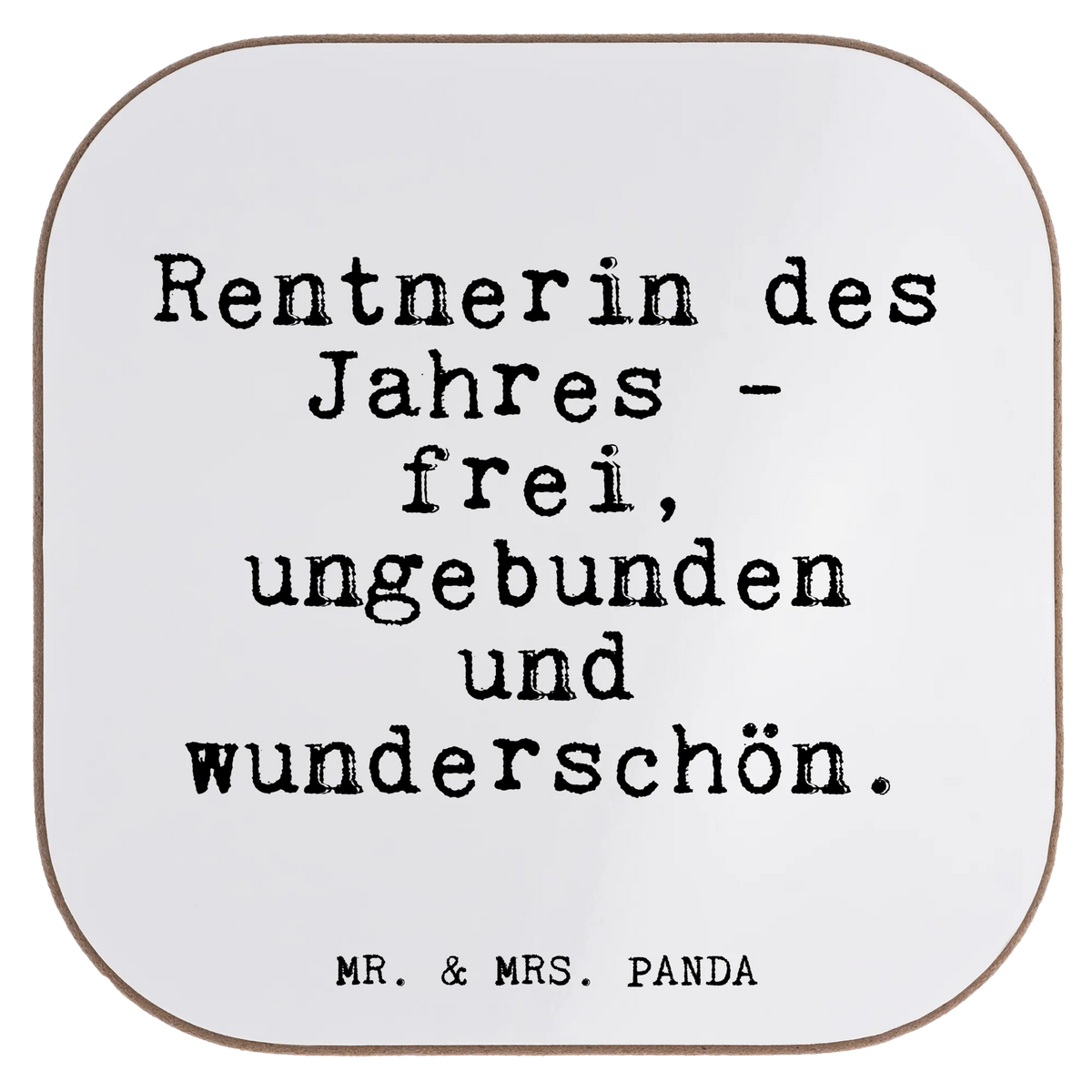 Square coaster Rentnerin des Jahres -... party, Coasters, gift, glass coasters, breakfast, gifts, presents, saying, sayings, funny, wisdom, quotes, Glizzer Spell Proverbs Wisdom Quotes Funny Wisdom Words