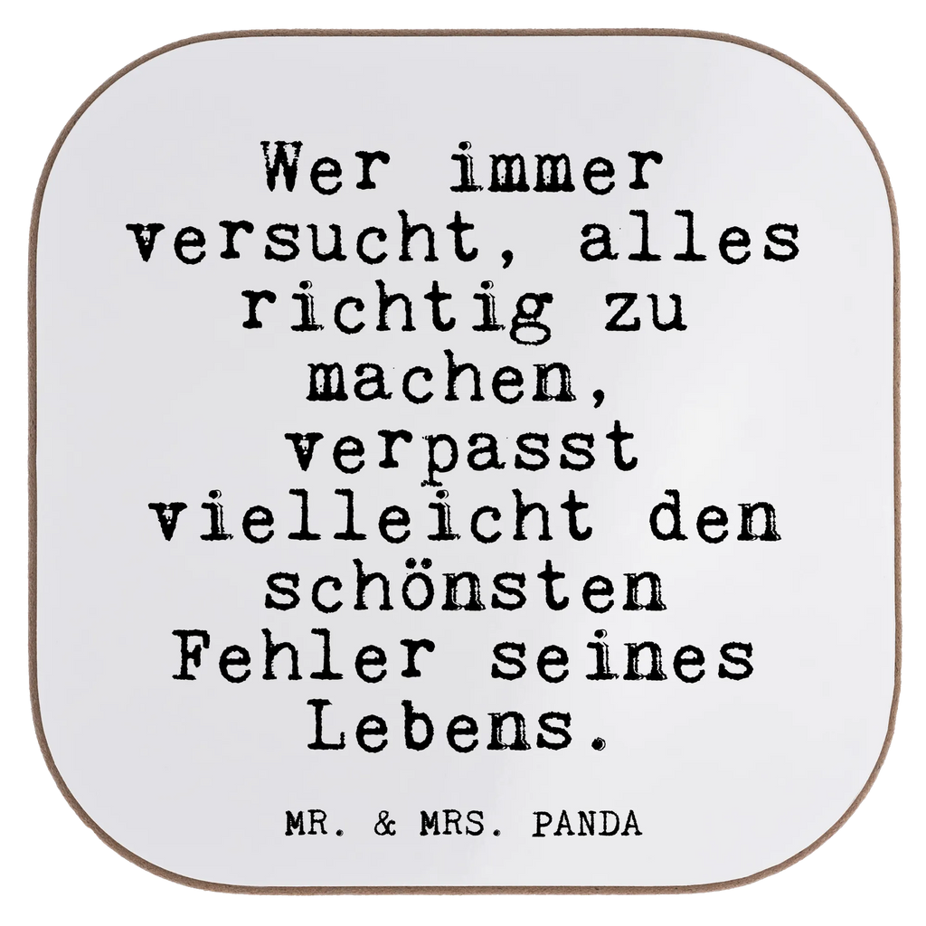 Square coaster Wer immer versucht, alles... breakfast, presents, Coasters, glass coasters, gifts, party, gift, saying, sayings, funny, wisdom, quotes, Glizzer Spell Proverbs Wisdom Quotes Funny Wisdom Words