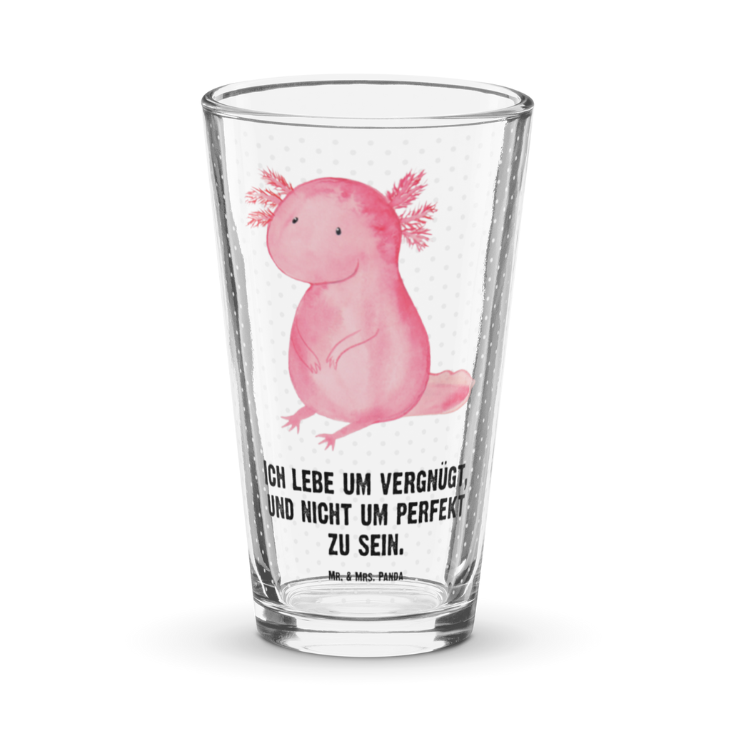 Premium Trinkglas Axolotl Trinkglas, Glas, Pint Glas, Bierglas, Cocktail Glas, Wasserglas, Axolotl, Molch, Axolot, vergnügt, fröhlich, zufrieden, Lebensstil, Weisheit, Lebensweisheit, Liebe, Freundin