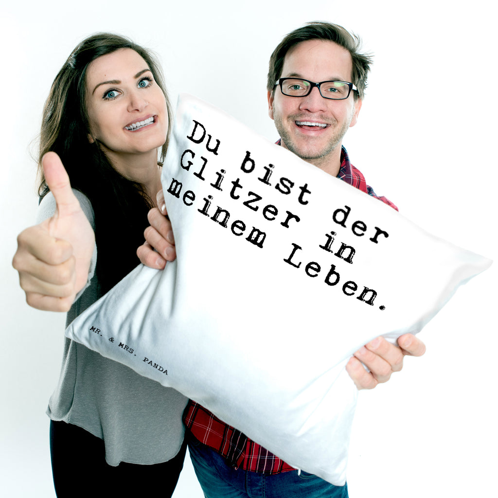 Cushion Du bist der Glitzer... soft, 40 x 40, cushion, settee, couch, fluffy, bed, pad, sofa, pillow case, pillows, 40x40, bedroom, Pillow, saying, sayings, funny, wisdom, quotes, Sayings Proverbs Wisdom Quotes Funny Wisdom Words
