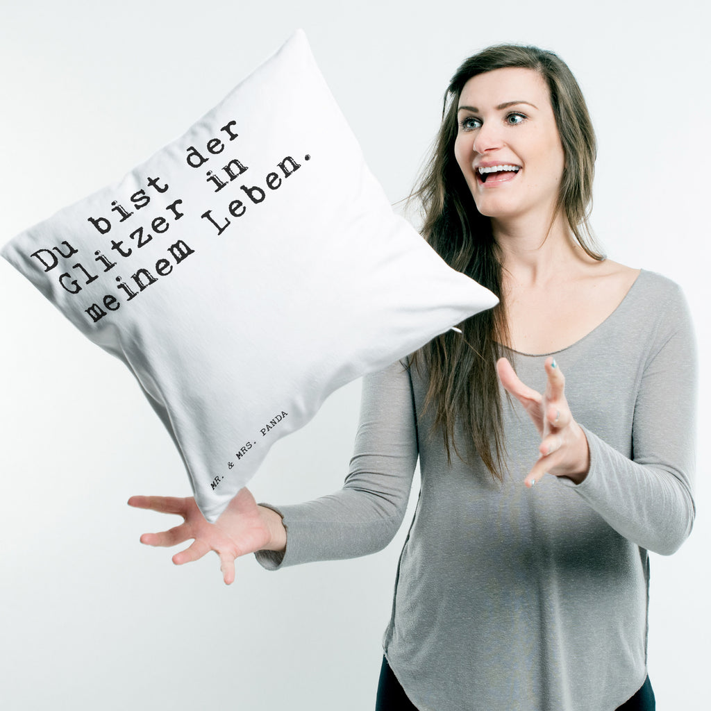 Cushion Du bist der Glitzer... soft, 40 x 40, cushion, settee, couch, fluffy, bed, pad, sofa, pillow case, pillows, 40x40, bedroom, Pillow, saying, sayings, funny, wisdom, quotes, Sayings Proverbs Wisdom Quotes Funny Wisdom Words