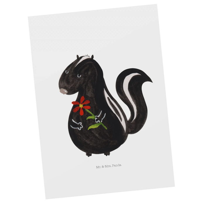Pocztówka skunks kwiat