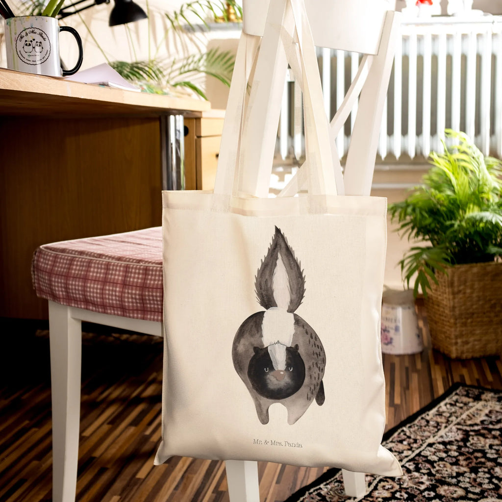 Tote bag skunk attack shopping bag, Carrier bag, shopper, pouch, jute bag, bag, cotton bag, cloth bag, shoulder bag, Skunk, skunk, threatening, stinker, stinky, predator, wild animal, angry