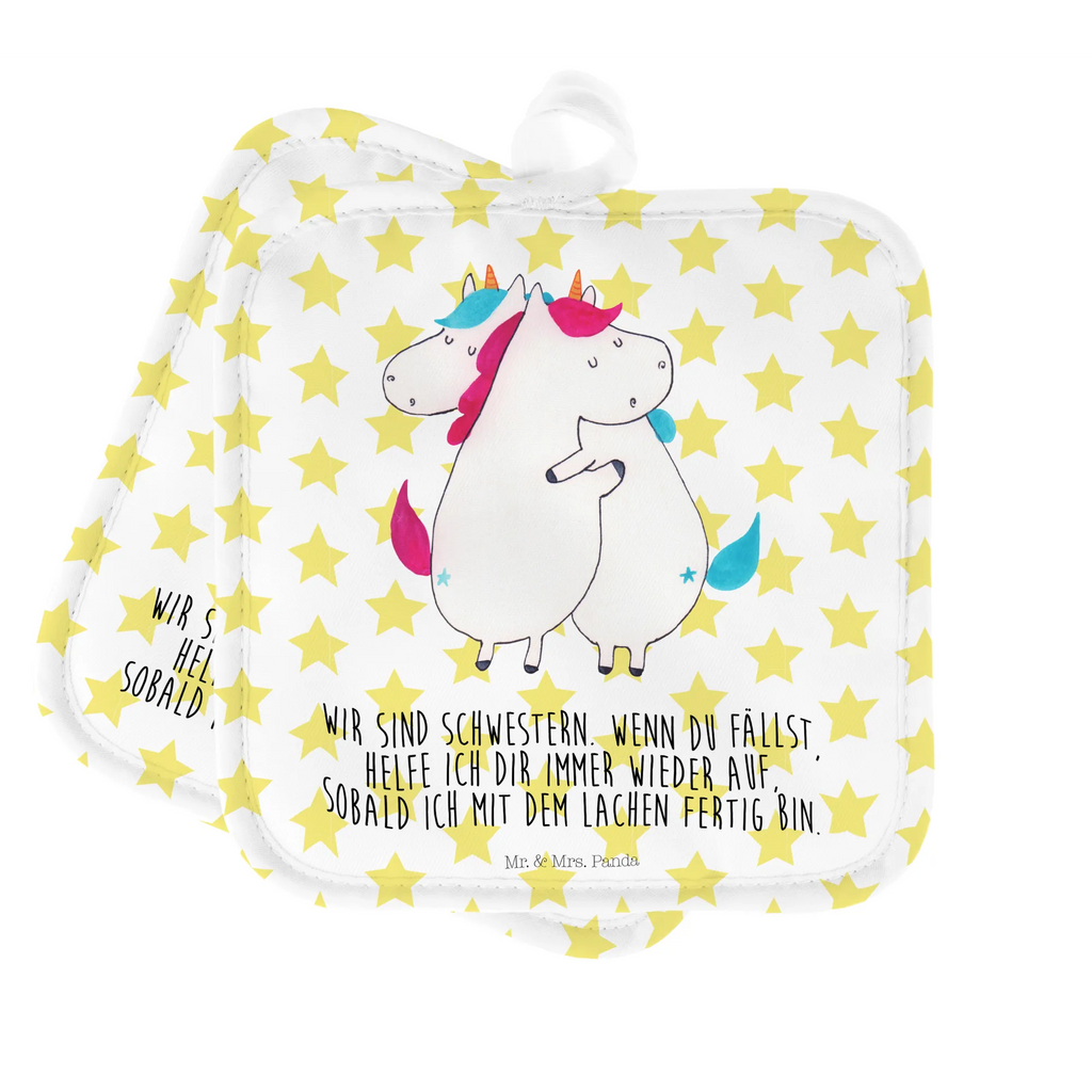 2er Set Topflappen  Einhörner Umarmen Topflappen, Topflappenset, topfhalter, Topflappen Set, Topflappen 2er Set, Topfuntersetzer, Topfhandschuhe, 2er Set Topflappen, Einhörner, Einhorn Deko, Unicorn, Einhorn, Freundin, Sister, Geschwister, Liebe, BFF, Schwester, Freundinnen, Schwestern, Familie