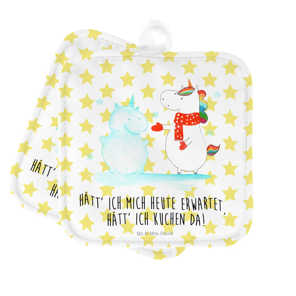 Pot holder unicorn snowman