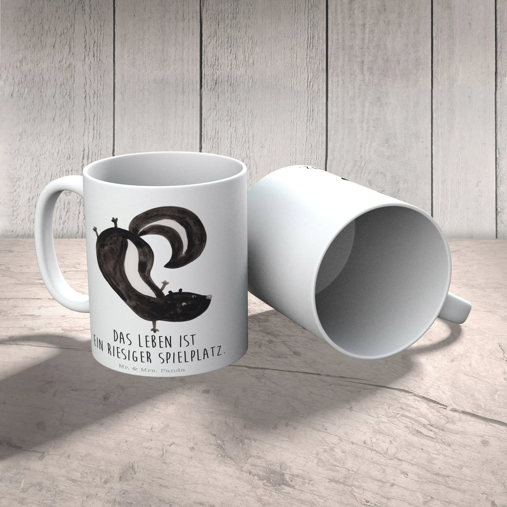 Mug skunk handstand gift mug, porcelain mug, custom mug, ceramic mug, mug, personalized mug, tea mug, coffee mug, latte mug, office mug, novelty mug, mug with quotes, mug with designs, Skunk, child, wild animal, skunk, predator, playful, stink, playground