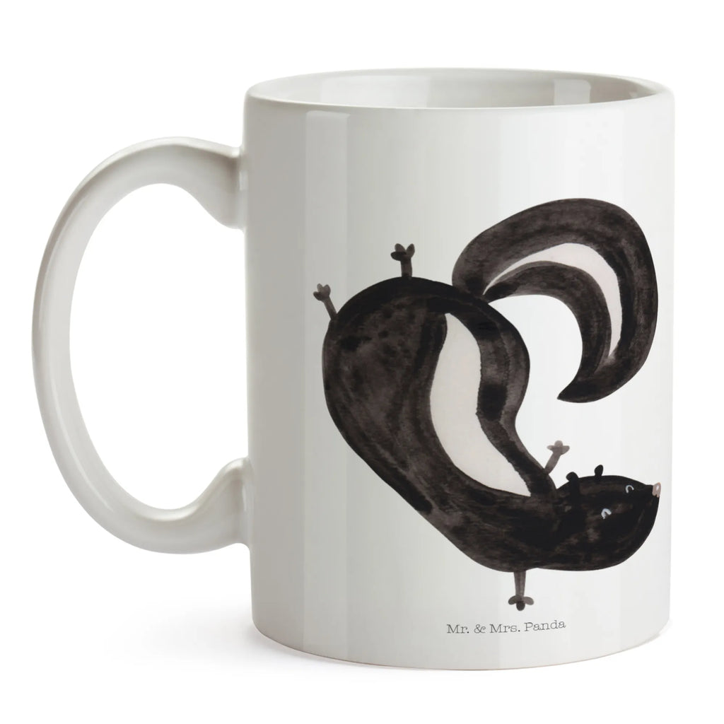 Mug skunk handstand gift mug, porcelain mug, custom mug, ceramic mug, mug, personalized mug, tea mug, coffee mug, latte mug, office mug, novelty mug, mug with quotes, mug with designs, Skunk, child, wild animal, skunk, predator, playful, stink, playground