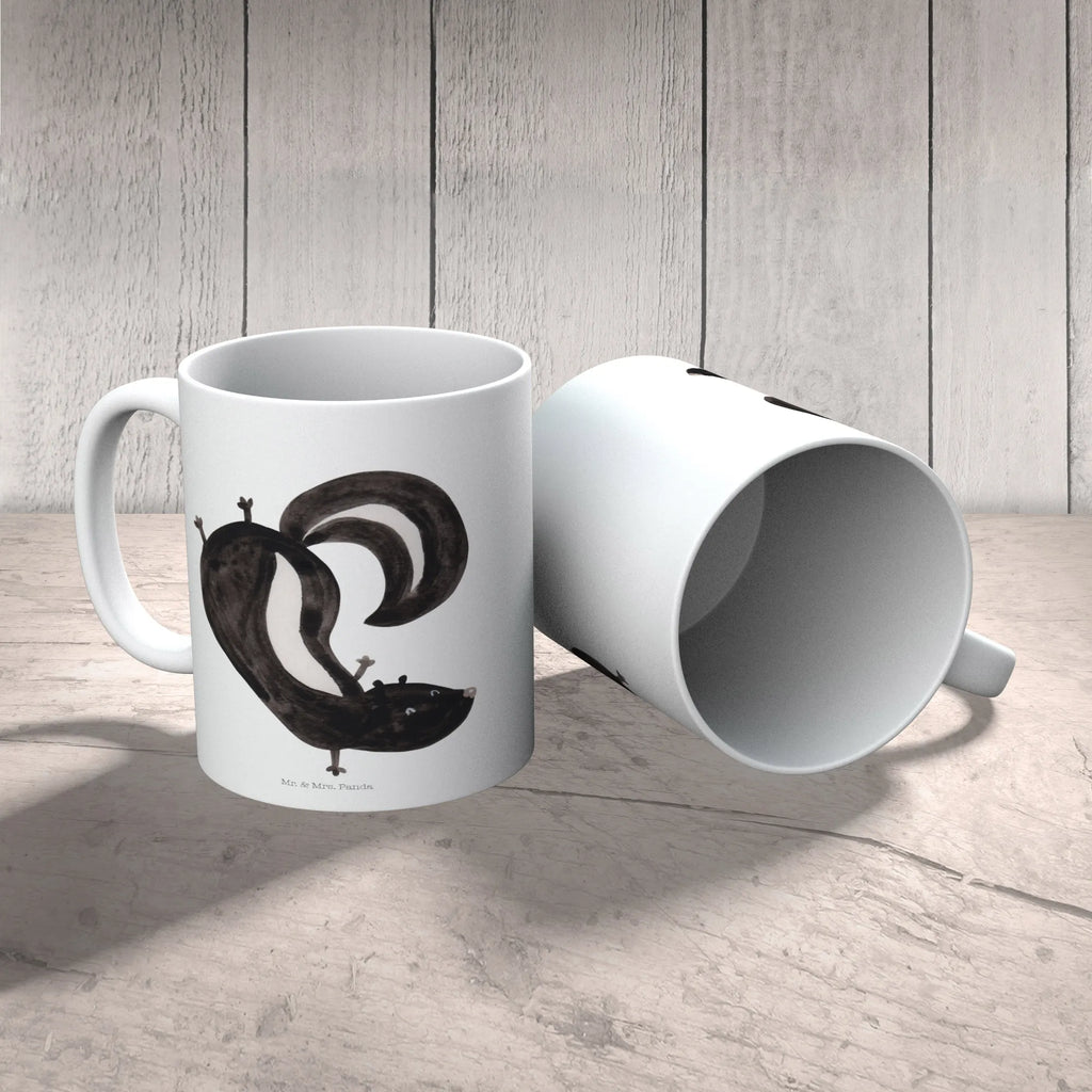 Mug skunk handstand gift mug, porcelain mug, custom mug, ceramic mug, mug, personalized mug, tea mug, coffee mug, latte mug, office mug, novelty mug, mug with quotes, mug with designs, Skunk, child, wild animal, skunk, predator, playful, stink, playground