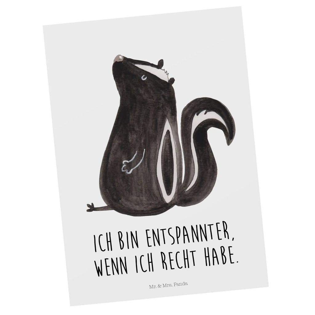 Postcard skunk Sit Karte, Geburtstagskarte, Dankeskarte, Ansichtskarten, Grußkarte, Einladungskarten Geburtstag, Einladung Geburtstag, Ansichtskarte, Einladung, Geschenkkarte, Postkarte, Einladungskarte, Stinktier, Skunk, Stinker, Besserwisser, Wildtier, Stinki, Raubtier, Recht, Spruch, Büro