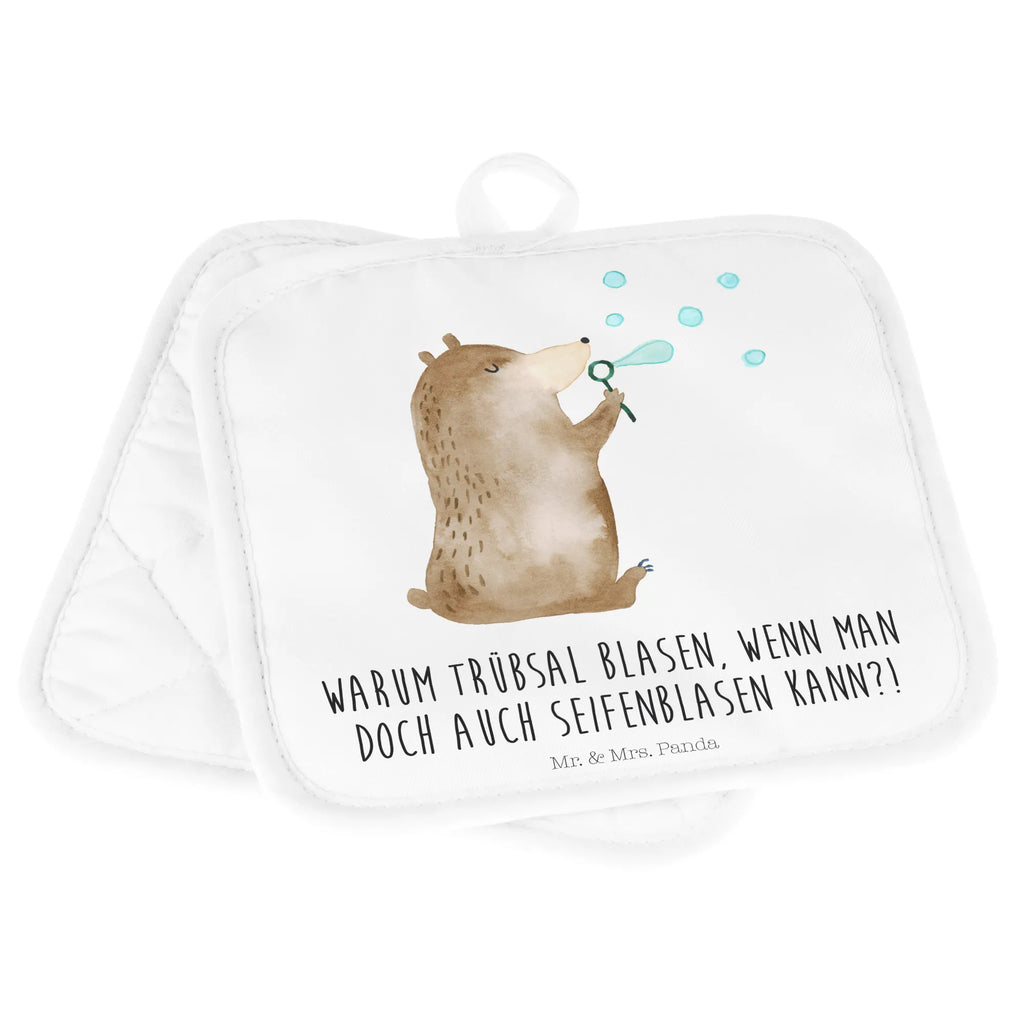 2-elementowy zestaw podkładek pod garnki niedźwiedź bańki mydlane Topflappen Set, Topflappen lustig, Ofenhandschuh, Topflappenset, Topfhandschuhe, Topfuntersetzer, Topflappen, Schöne Topflappen, Topflappen 2er Set, Topflappen mit Spruch, Ofenhandschuhe, Topfhandschuh, Bär, Teddy, Teddybär, Seifenblasen Bär Lustig Sein Glücklich Traurig Happy