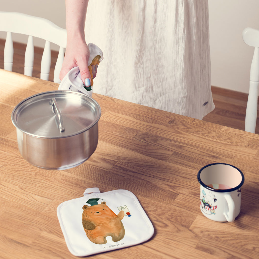 2er Set Topflappen  Bär Prüfung Topflappen 2er Set, 2er Set Topflappen, Topfhandschuhe, Topfuntersetzer, Topflappen, topfhalter, Topflappenset, Topflappen Set, Bär, Teddy, Teddybär, Prüfungen, Zeugnis, Abitur, Abschluss, Prüfung Bestanden, Abschlusszeugnis