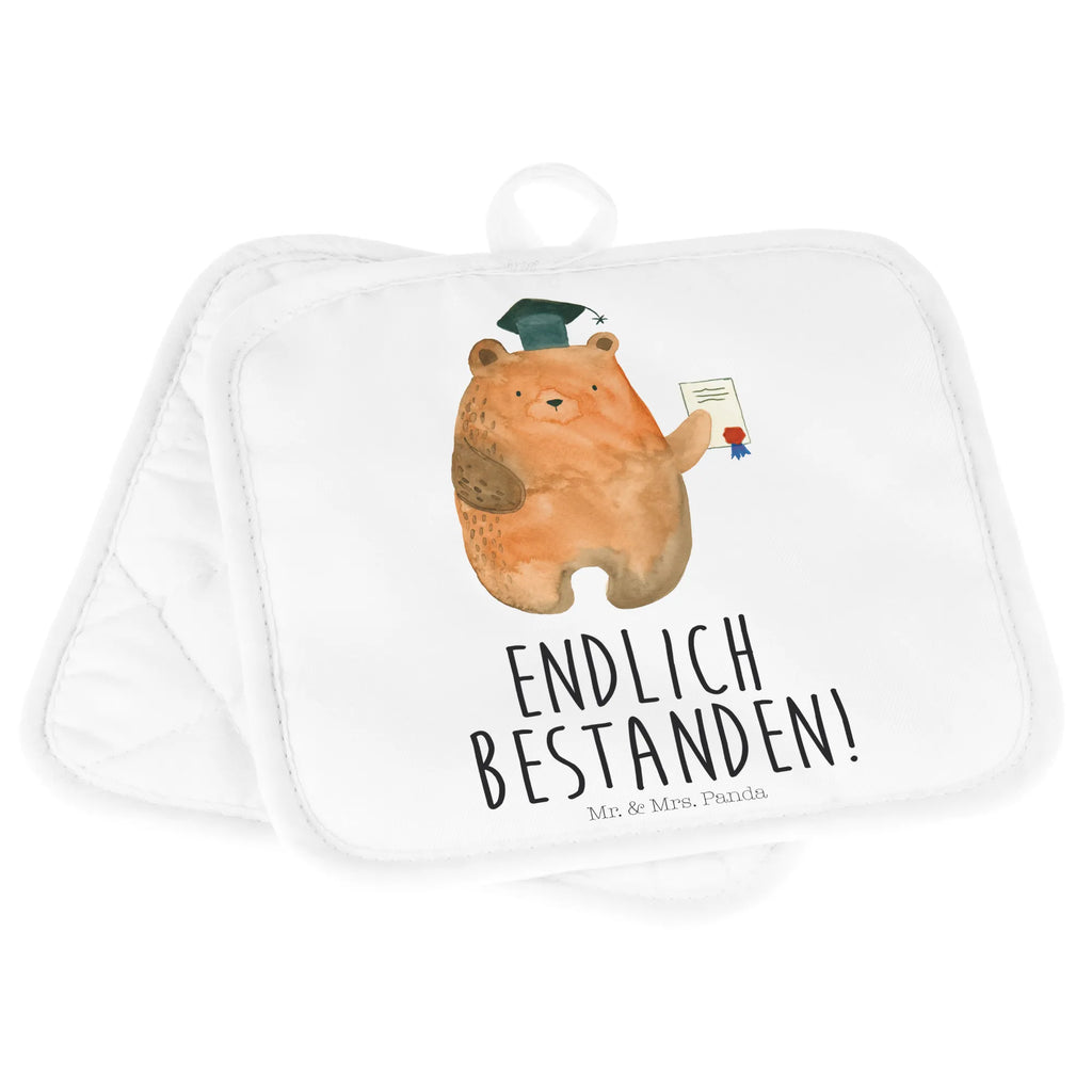 2er Set Topflappen  Bär Prüfung Topflappen 2er Set, 2er Set Topflappen, Topfhandschuhe, Topfuntersetzer, Topflappen, topfhalter, Topflappenset, Topflappen Set, Bär, Teddy, Teddybär, Prüfungen, Zeugnis, Abitur, Abschluss, Prüfung Bestanden, Abschlusszeugnis