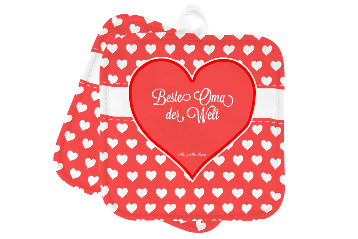Pot holder Oma gloves, oven cloth set, set, potholders, oven glove, oven mitts, baking, cooking, kitchen, Heart Love In Love Thank You Birthday Best Best Thank You